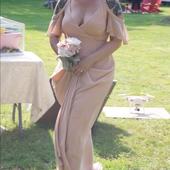 Dusty Rose Bridesmaids Dress - Picture 3 of 4